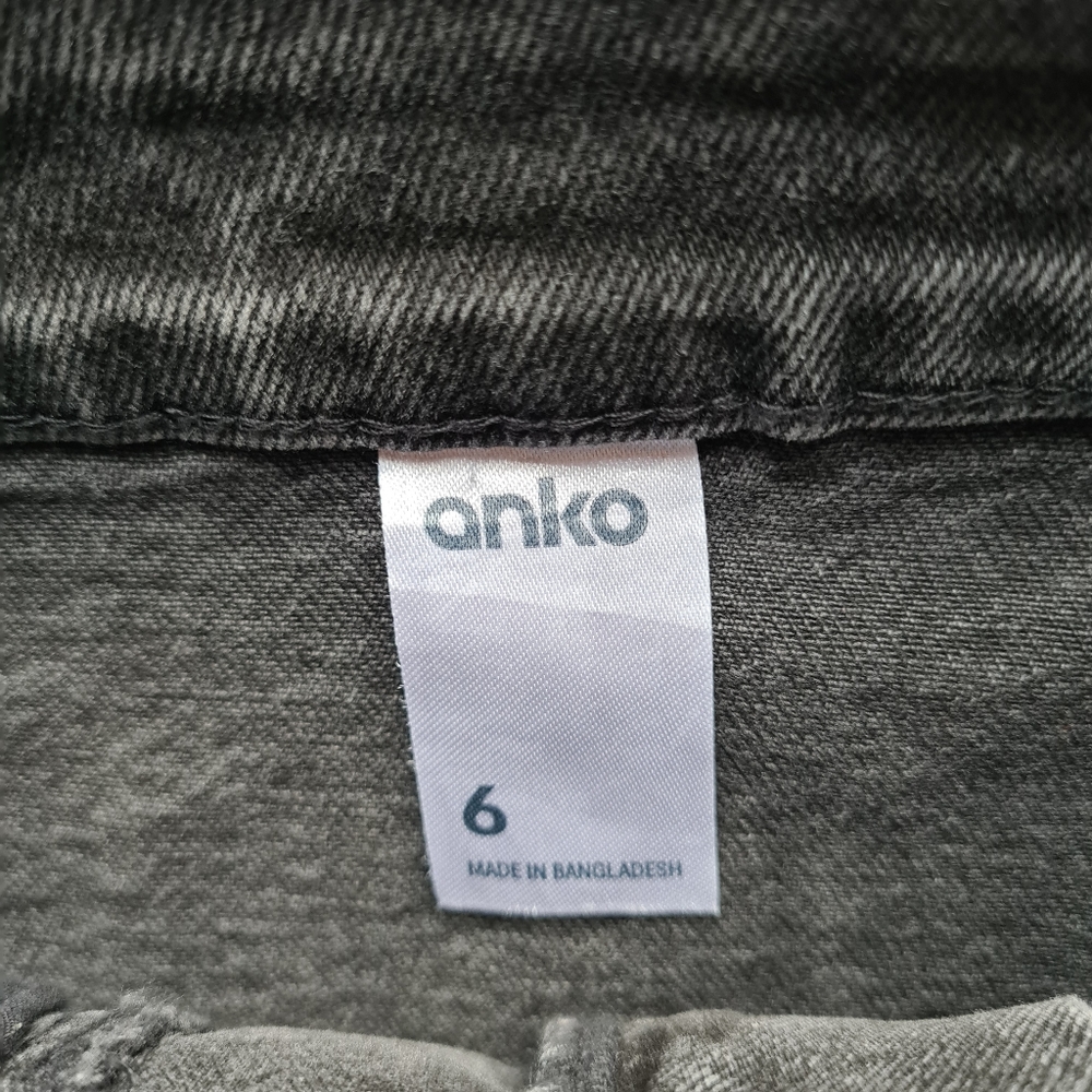 Anko 6 Black Wash Denim Mini Skirt - Picture 6 of 9